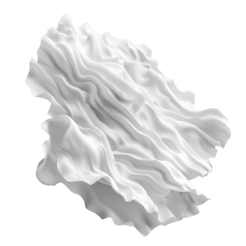 astratto 3d interpretazione di spiegazzato bianca simile al tessuto struttura, isolato su trasparente sfondo. alto dettaglio struttura e dinamico pieghe. png