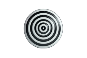 Monochrome concentric target pattern with black and white circles, perfect for design or concept use in various projects. png