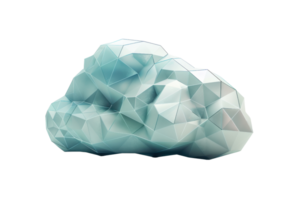 Polygonal cloud rendering visualizing abstract digital technology concepts including data storage, networking, and virtualization. png