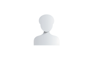 Minimalistic flat avatar icon representing a user profile or placeholder image with a simple and clean design on a transparent background. png