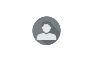 Minimalistic gray user profile avatar icon representing a person symbol with a shadow, suitable for various applications and websites. png