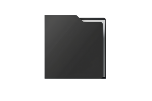 A high-quality black folder icon on a transparent background. Perfect for use in digital projects, presentations, websites, and more. png