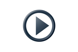 Simple, dark grey play button icon representing or audio playback. Perfect for media control interfaces. png