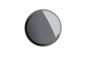A circular, silver-gray, reflective object with a sleek and shiny surface against a transparent background. perfect for design and technology concepts. png