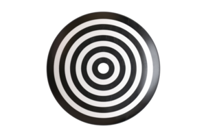 Black and white concentric circle pattern forming a hypnotic target design. Ideal for backgrounds, optical illusions, and abstract concepts. png