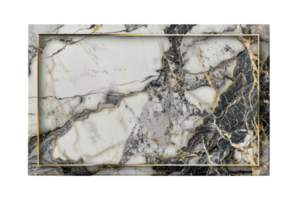 Elegant marble texture with a blend of black, white, and gold veins in a rectangular pattern. Perfect for interiors and luxury designs. png
