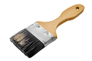 High-quality paintbrush with a wooden handle, perfect for painting and decorating projects. Ideal for professional and home use. png