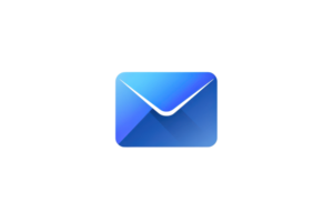 illustration of a blue email envelope icon on a transparent background, perfect for web design and communication-themed projects. png