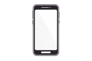 Minimalistic smartphone illustration. Ideal for technology, mobile, communication, and digital device-related projects and designs. png