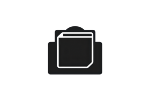 Isolated black camera icon, representing photography and media equipment. Clean and minimalistic design. Perfect for graphic use. png