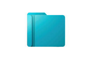 A digital illustration of a blue folder icon representing file storage and organization. Ideal for tech and office related usage. png