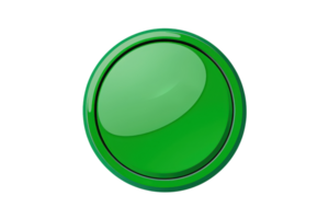 Bright green button on a transparent background, ideal for website design, app interfaces, and digital graphics projects. png