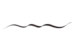 Abstract black wavy line on a transparent background, ideal for design elements, borders, and decorative purposes. png