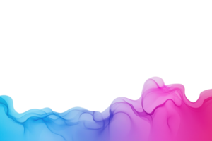 Abstract colorful smoke waves in blue and pink on a transparent background. Vibrant, fluid, and dynamic graphic design for creativity and inspiration. png