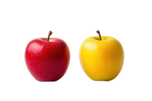 Close-up of a red and yellow apple against a transparent background. perfect for healthy eating and fruit-themed designs. png