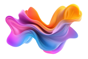 A vibrant, fluid, multicolored abstract digital art piece with dynamic shapes and smooth gradients, creating a visually captivating experience. png