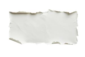 Blank torn paper isolated on transparent background. perfect for creative projects, writing, and artistic design with a vintage feel. png
