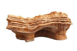 Close-up of a unique, multi-layered sandstone formation, showcasing intricate natural patterns, colors, and textures. png