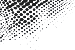 Abstract black with gradient dotted pattern forming waves. Ideal for modern designs, tech themes, and digital projects. png