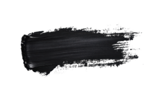 Abstract black brushstroke texture against transparent background. Perfect for artistic and design projects, providing a bold, dramatic contrast. png