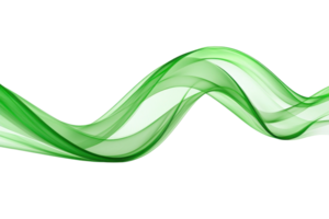 Abstract green wave concept, sleek lines and curves forming a dynamic design, perfect for backgrounds, presentations, and web graphics. png