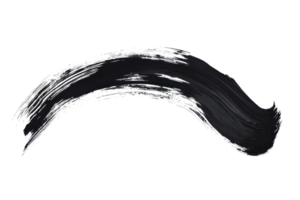 Elegant black brush stroke isolated on transparent background. perfect for modern design, abstract art, and creative projects. png