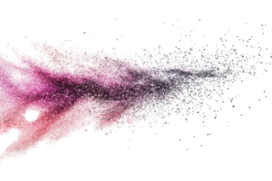 Abstract explosion of pink and black powder against a transparent background. capturing dynamic motion and vibrant color. png