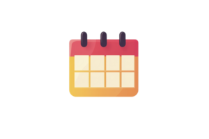 Colorful calendar icon with a gradient design, perfect for scheduling, planning, and organizing your tasks and events. png