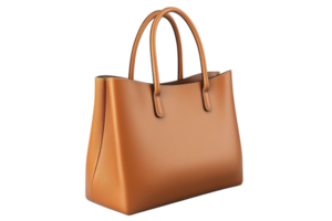 Stylish brown leather handbag with dual handles perfect for everyday use and special occasions. Elegant design and spacious interior. png