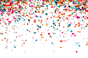 Colorful abstract background with multi-colored dots and splashes on a black backdrop, creating a vibrant confetti-like effect. png