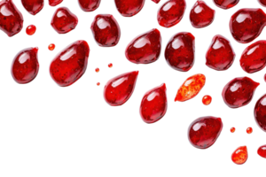 Vibrant pomegranate seeds isolated on a transparent background. perfect for health and culinary concepts in stock photography. png
