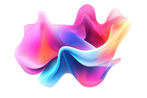 Vibrant abstract digital art with fluid shapes and colorful gradient, perfect for modern designs and creative projects. png