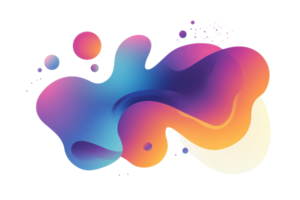 Abstract fluid art in vibrant blues, purples, and oranges. Perfect for modern designs, backgrounds, and creative projects. png