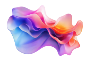Vibrant abstract digital art with flowing shapes and colorful gradients, perfect for creative design and modern backgrounds. png