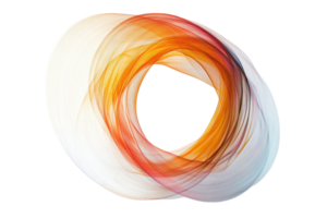 Abstract swirl of vibrant colors, blending red, orange, and white, creating a dynamic, flowing visual art piece. png
