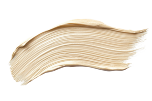 High-quality image of beige paint or makeup smear isolated on transparent background. showcasing texture and color. Ideal for beauty and design concepts. png