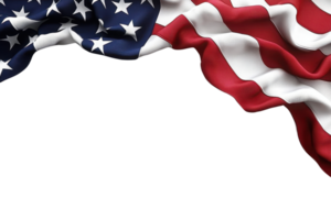 A close-up image of the American flag with stars and stripes, representing patriotism and national pride, with a dark background. png