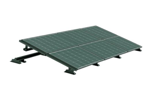 High-quality solar panel array on a mounting structure for renewable energy solutions and eco-friendly power generation. png