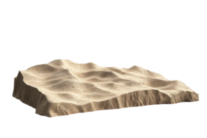 High-quality image of a realistic patch of sand, ideal for use in architecture, design, and educational projects. png