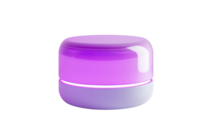 Glossy purple and white device with a sleek design, isolated on a transparent background. Perfect for tech and modern lifestyle concepts. png