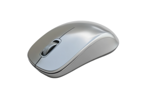 Modern wireless computer mouse on a transparent background. Sleek, ergonomic design for desktop and laptop use. Ideal for professional and personal use. png