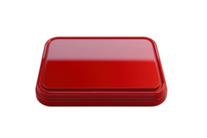 High-resolution image of a sleek red container with a closed lid. Perfect for storage, packaging, or organizing various items. png