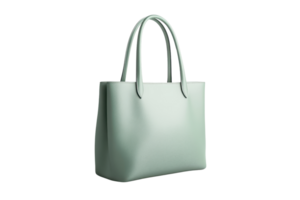 Elegant light green handbag with a sleek design and sturdy handles, perfect for everyday use or special occasions. png