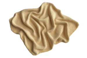 Soft beige fabric, crumpled texture. Perfect for backgrounds, textile design, and artistic compositions. High-quality fabric stock photo. png