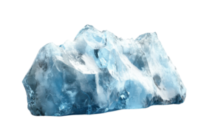 Beautiful blue crystal with intricate structures and patterns, perfect for use in design projects, nature themes, and educational materials. png