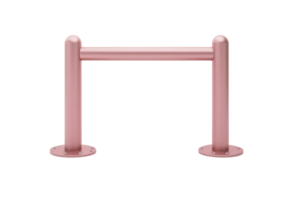 Minimalistic 3D rendering of a pink security barrier. Modern, vibrant, and sleek design, perfect for graphic design and architectural visuals. png