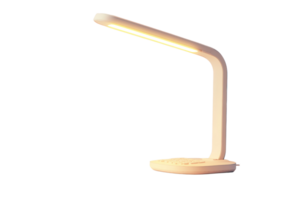 Modern LED desk lamp with soft warm light, perfect for study, reading, and office work. Sleek design adds elegance to any workspace. png