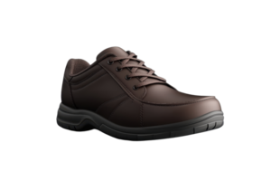 High-quality brown leather men's shoe with detailed stitching and sturdy rubber sole, perfect for casual and formal occasions. png