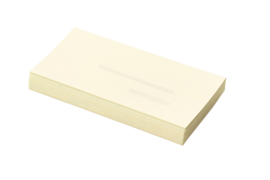 Minimalist blank business card mockup on transparent background. Perfect for corporate branding, identity presentation, and design projects. png