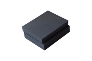 Stack of black cardstock business cards isolated on a transparent background. perfect for branding and design projects. png